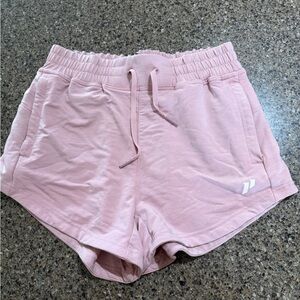 Women's Light Pink Athletic Drawstring Shorts